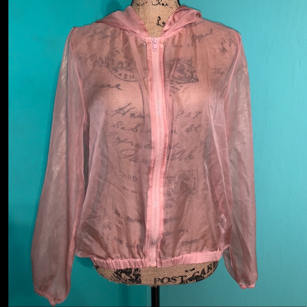 Pink Sheer Shinny Jacket